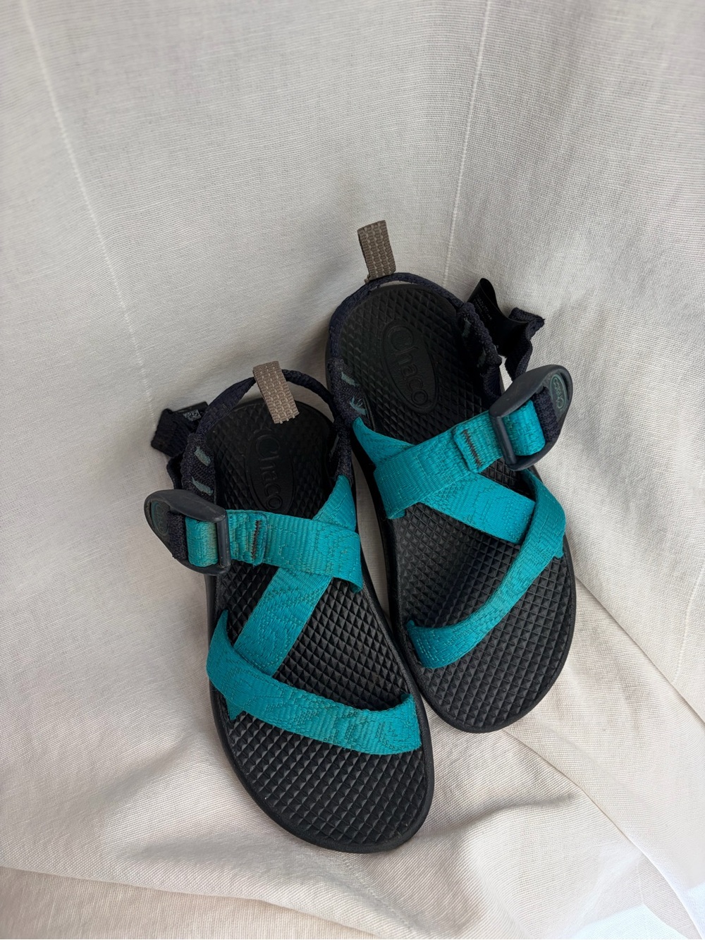 Chaco Kids Teal and Black Adjustable Outdoor Sandals